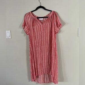 Viscose printed tshirt slip dress